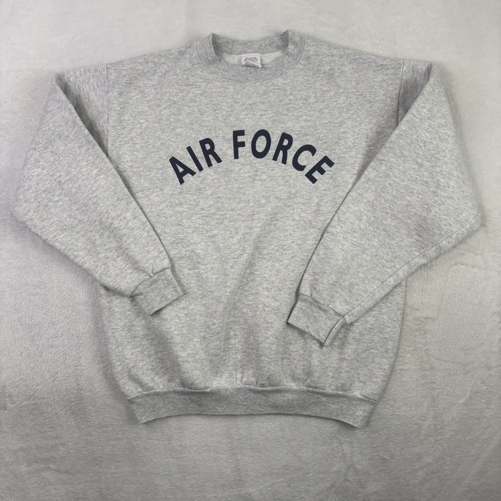 Campbellsville Apparel Air Force Grey Long Sleeve Graphic Sweatshirt Men's Smalt